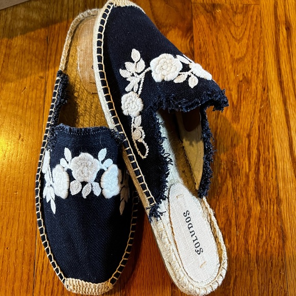 NIB Soludos Frayed Floral Espadrille Mules Size 8.5 - Picture 7 of 10